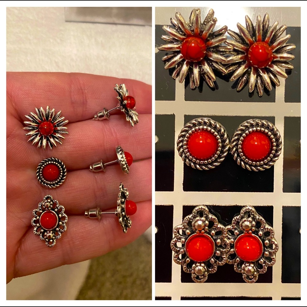 3/$15 🌟 🆕3 pairs Dainty Stainless Steel Stud Earrings